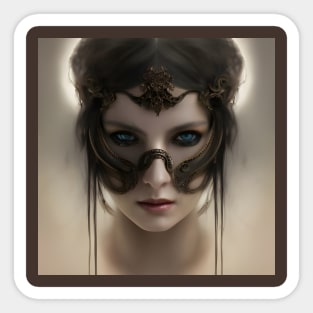 Gothic Steampunk Victorian Masquerade Sticker